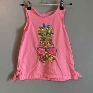 Tommy Bahama | Cute Girls Hot Pink Tank Top w/ Reversible Sequins | Size: Med